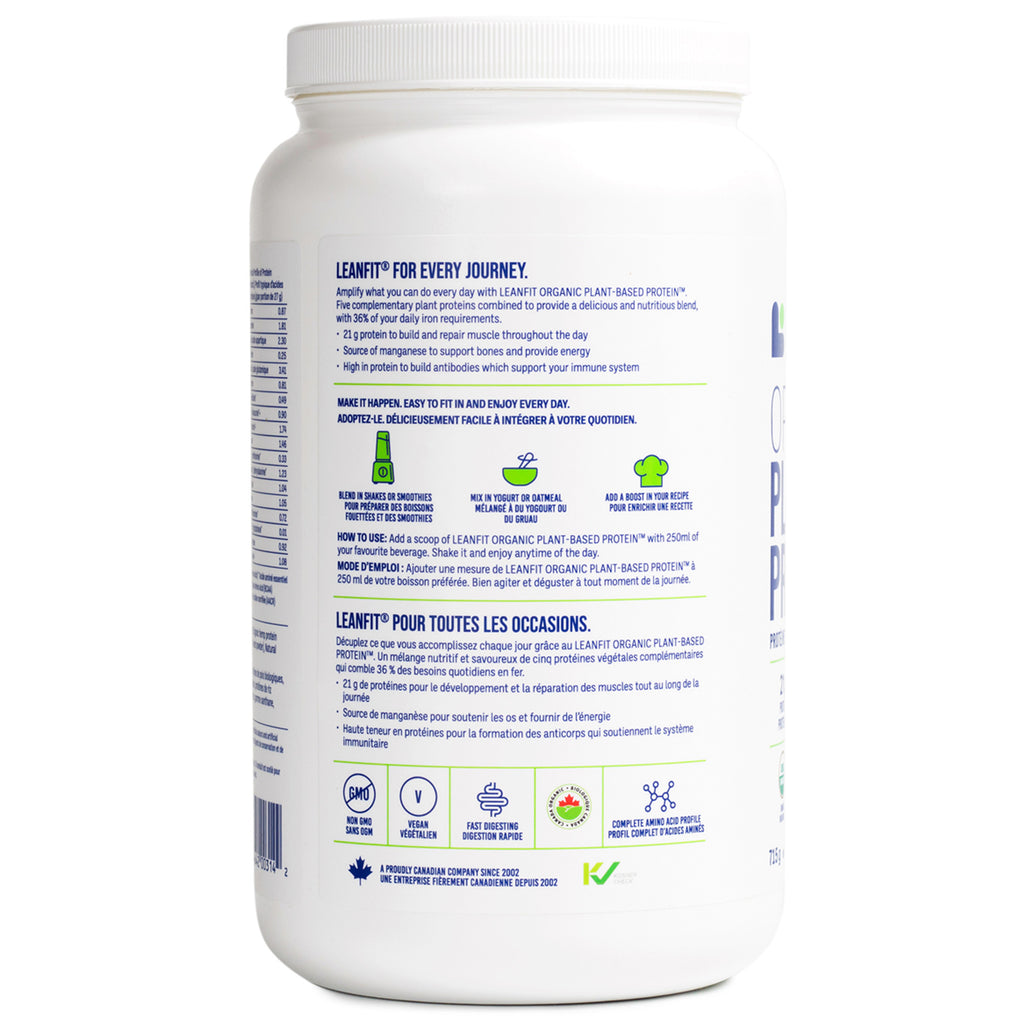 LEANFIT ORGANIC PLANT-BASED PROTEIN™ Plain, Unsweetened 715g